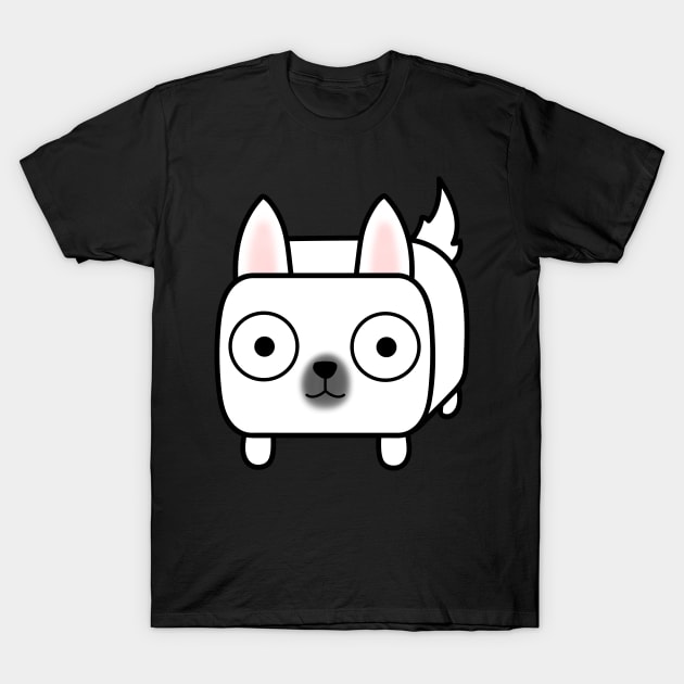 German Shepherd Loaf in White T-Shirt by calidrawsthings